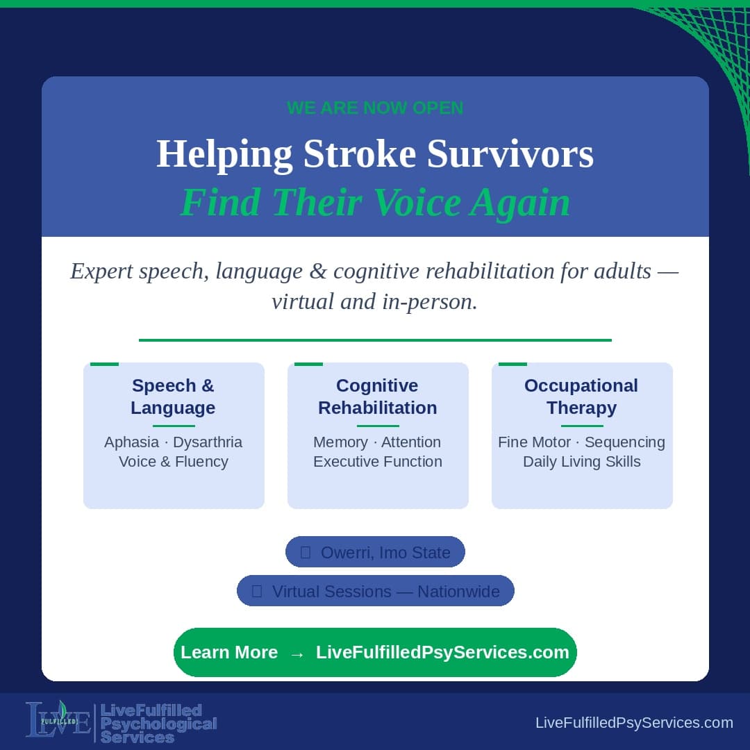 Speech Therapy After Stroke in Nigeria: What Families Need to Know